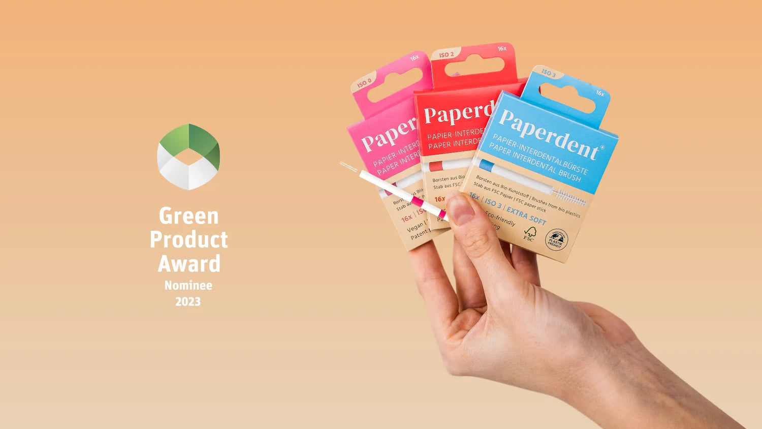 Nominierung European Green Award Paperdent Zahnpflege Produkte